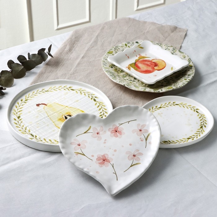 Тарелка керамическая &laquo;Летний день&raquo;, 21.5 см, цвет белый