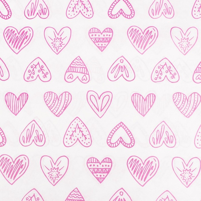 Бумага силиконизированная &laquo;Сердца пурпурные&raquo;, для выпечки, 0,38 х 5 м