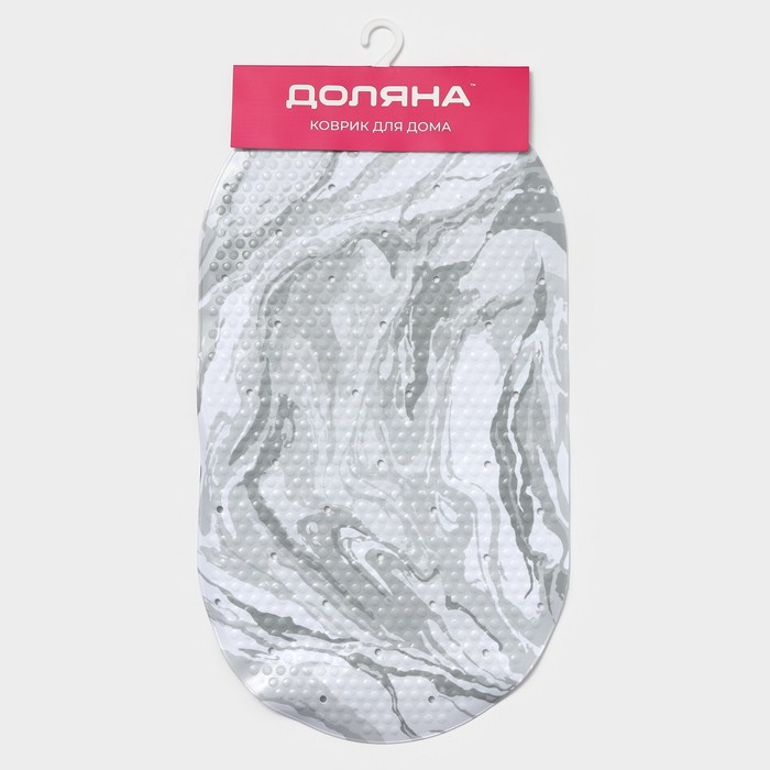 Коврик противоскользящий в ванну на присосках Доляна &laquo;Мрамор&raquo;, 38&times;69 см