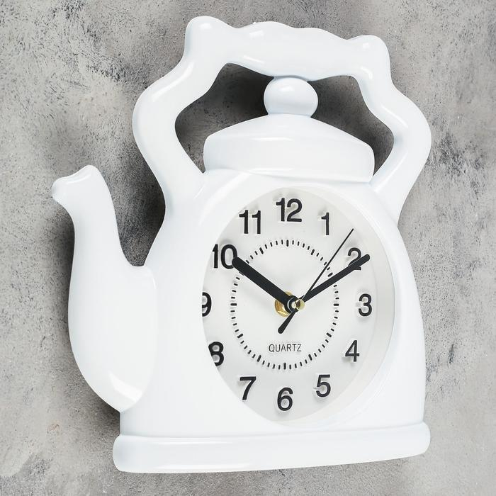 Часы настенные, для кухни, "Чайник", циферблат d-13 см, 24 х 23 см