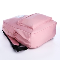 Рюкзак школьный из текстиля на молнии, 3 кармана, цвет розовый