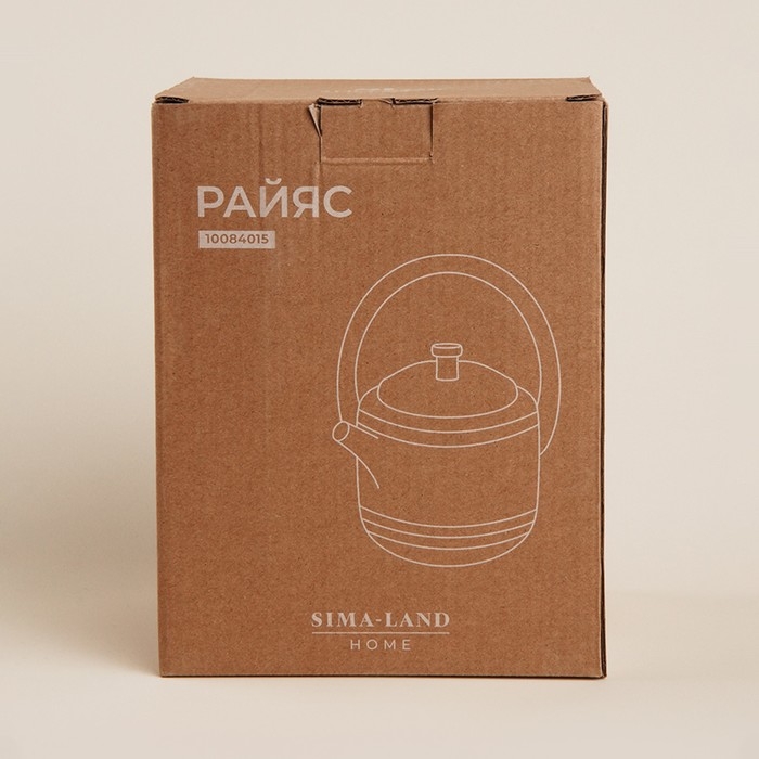 Чайник заварочный керамический SL Home &laquo;Райяс&raquo;, 1 л, 18&times;13&times;20,5 см, цвет бежевый