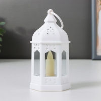 Ночник "Фонарь со свечей" LED от батареек 3хLR44 белый 6,3х5,5х11,5 см RISALUX Ночник "Фонарь со свечей" LED от батареек 3хLR44 белый 6,3х5,5х11,5 см RISALUX