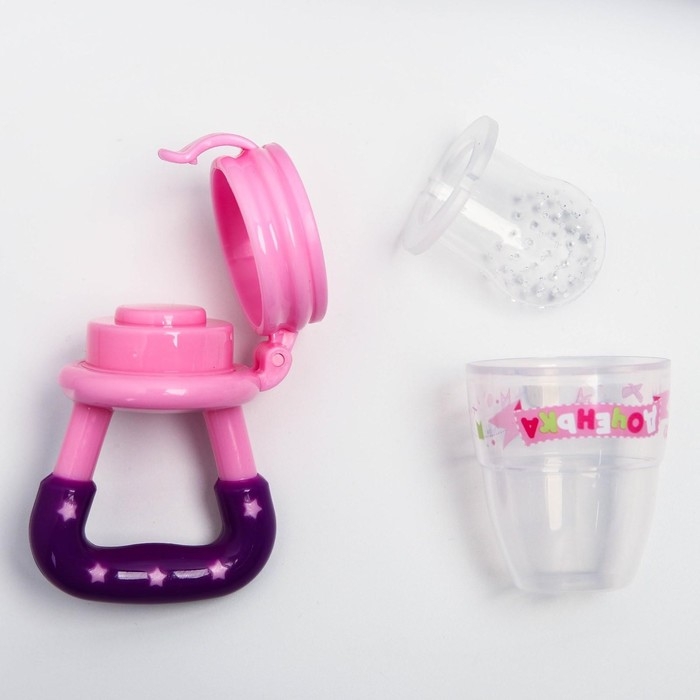 Ниблер &laquo;Доченька&raquo;, с силиконовой сеточкой, цвет розовый