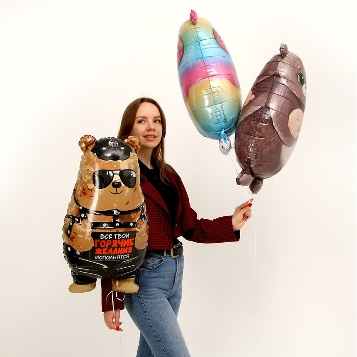 День матери. Воздушный шар фольгированный 30 День матери. Воздушный шар фольгированный 30" «Милый мишка», набор 3 шт.