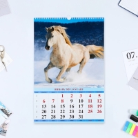 Календарь перекидной на ригеле А3 "Лошади" 2025, 32 х 48 см Календарь перекидной на ригеле А3 "Лошади" 2025, 32 х 48 см