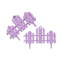 Ограждение декоративное, 25 &times; 170 см, 5 секций, пластик, сиреневое, &laquo;Чудный сад&raquo;