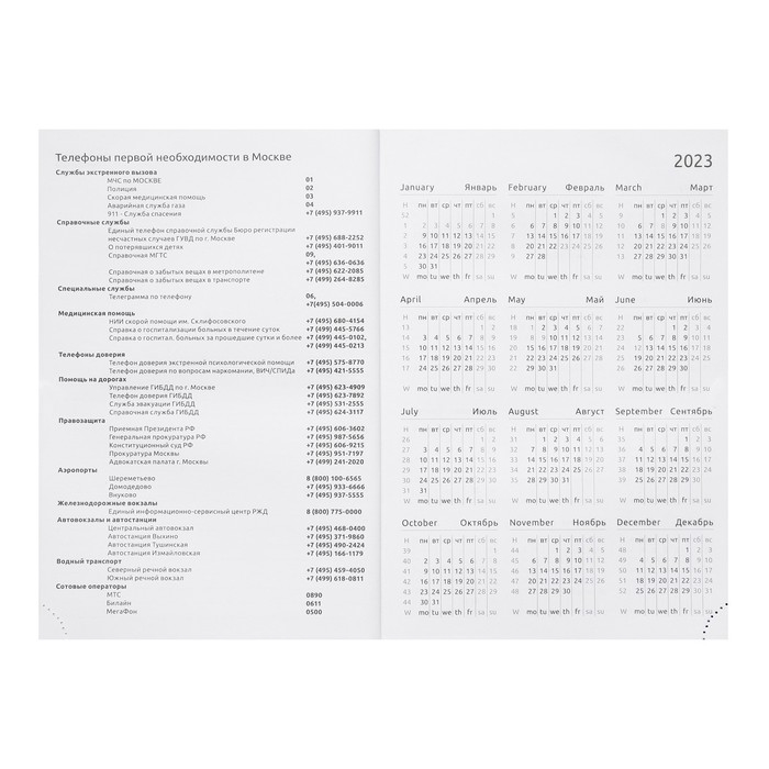 Ежедневник датированный 2024 года, А5, 176 листов, Attomex.Lancaster, обложка балакрон, ляссе, блок 70 г/м2, синий
