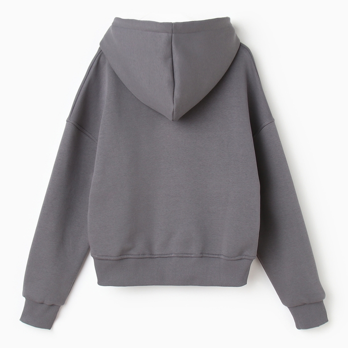 Толстовка женская НАЧЁС, цвет тёмно-серый, размер 42-46 (ONE SIZE)