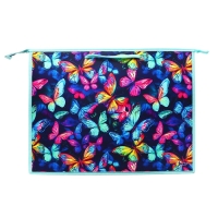 Папка для чертежей и рисунков A3, 470 х 345 х 50 мм, с ручками, пластик/текстиль, молния сверху, ПР 3 -20 "Неон бабочки" 72689 Папка для чертежей и рисунков A3, 470 х 345 х 50 мм, с ручками, пластик/текстиль, молния сверху, ПР 3 -20 "Неон бабочки" 72689