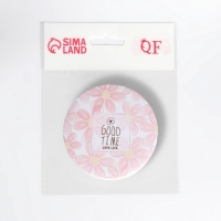 Зеркало складное &laquo;Нежность&raquo;, d = 7,5 см, цвет розовый