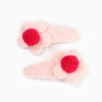 Заколка для волос, цветочек, набор 2 шт, 9 см, Принцессы