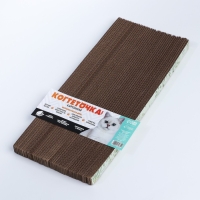 Когтеточка из картона с кошачьей мятой &laquo;Мятная зелень&raquo;, 45 см х 20 см х 3 см