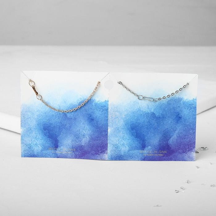 Кулоны &laquo;Неразлучники&raquo; ноты, цвет серебряно-золотой, 50 см