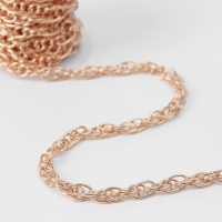 Цепочка для сумки, железная, 9,15 &times; 6 мм, 3 &plusmn; 0,1 м цвет золотой