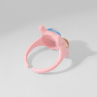 Кольцо &laquo;Монстрик&raquo; с рожками, цвет розовый, безразмерное