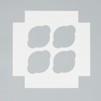 Коробка складная на 4 капкейка с окном &laquo;С Новым годом!&raquo;, 16 х 16 х 10 см, Новый год