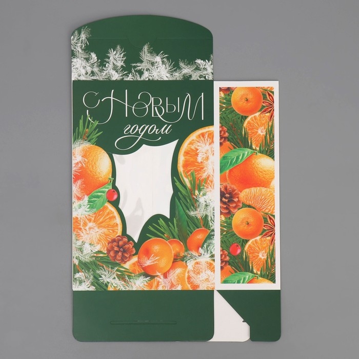 Коробка подарочная новогодняя складная &laquo;Зимние прянности&raquo;, 15 х 7 х 22 см, Новый год