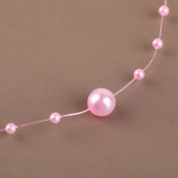 Жемчуг на леске, 3/8 мм, 9 ± 0,5 м, цвет розовый Жемчуг на леске, 3/8 мм, 9 ± 0,5 м, цвет розовый