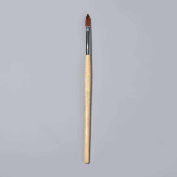 Кисть для наращивания и дизайна ногтей, лепесток, 19,5 см, цвет бежевый Кисть для наращивания и дизайна ногтей, лепесток, 19,5 см, цвет бежевый