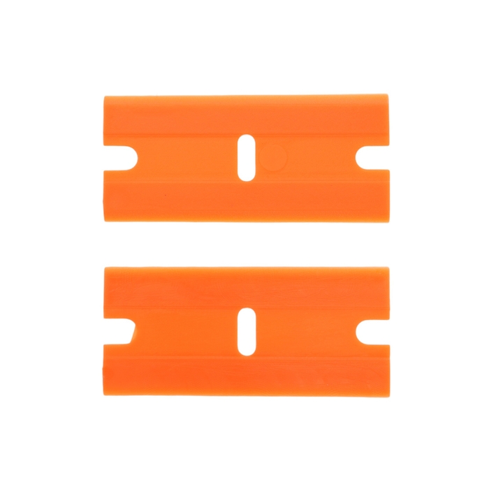 Лезвие для скребка 18&times;39 мм, сменное, пластик, оранжевый, набор 100 шт