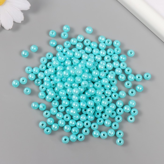 Набор бусин Набор бусин "Жемчуг" d 6 мм, 250 гр, голубая бирюза
