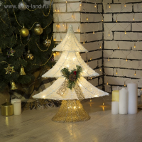 Светодиодная фигура «Ёлка» 40 × 50 × 10 см, металл, текстиль, 220 В, свечение тёплое белое Светодиодная фигура «Ёлка» 40 × 50 × 10 см, металл, текстиль, 220 В, свечение тёплое белое