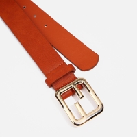 Ремень женский, ширина 3,5 см, пряжка металл, цвет рыжий Ремень женский, ширина 3,5 см, пряжка металл, цвет рыжий