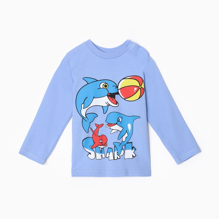 Лонгслив для мальчика, цвет голубой, рост 104 см Лонгслив для мальчика, цвет голубой, рост 104 см