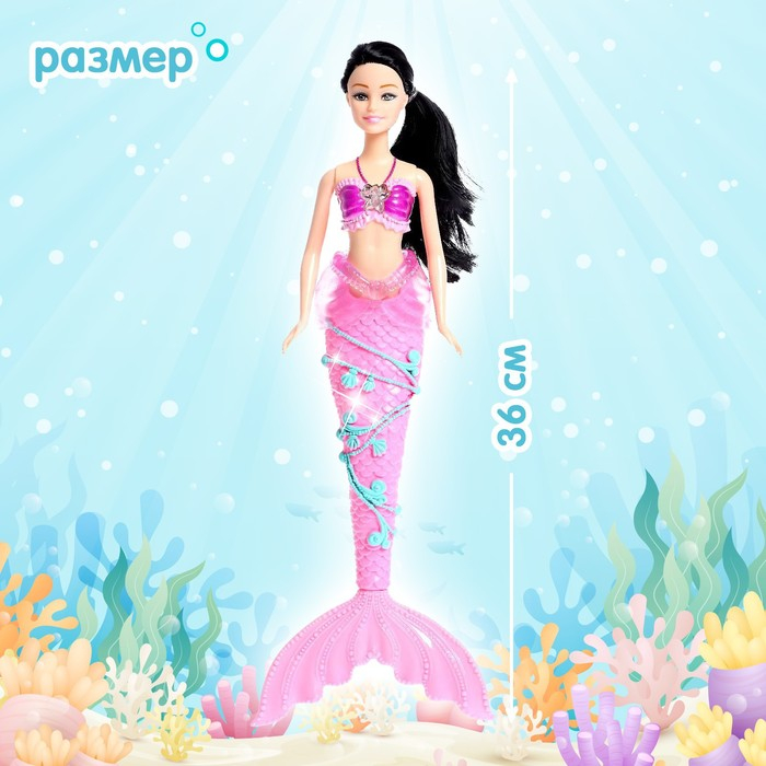 Кукла сказочная &laquo;Русалочка&raquo;, звук, свет, с аксессуарами, МИКС