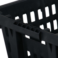 Ящик универсальный, пластиковый, 60 × 40 × 20 см, на 30 кг, чёрный Ящик универсальный, пластиковый, 60 × 40 × 20 см, на 30 кг, чёрный