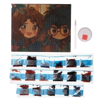 Алмазная мозаика с частичным заполнением на новый год &laquo;Друзья&raquo; 20 х 25 см