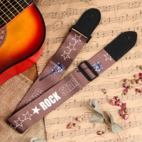 Ремень для гитары Stars, 60-117 х 5 см, коричневый Ремень для гитары Stars, 60-117 х 5 см, коричневый