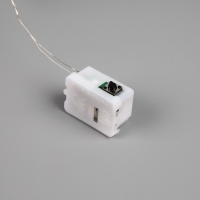 Гирлянда &laquo;Нить&raquo; 2 м роса с насадками &laquo;Шарики&raquo;, IP20, нить серебристая, 20 LED 4.6 В, батарейки AG13x3 (в комплекте), 3 режима, свечение тёплое белое