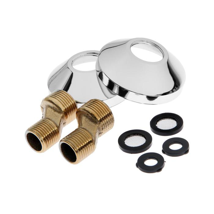 Cмеситель для ванны Accoona A7167G, однорычажный, излив 300 мм, силумин, белый Cмеситель для ванны Accoona A7167G, однорычажный, излив 300 мм, силумин, белый