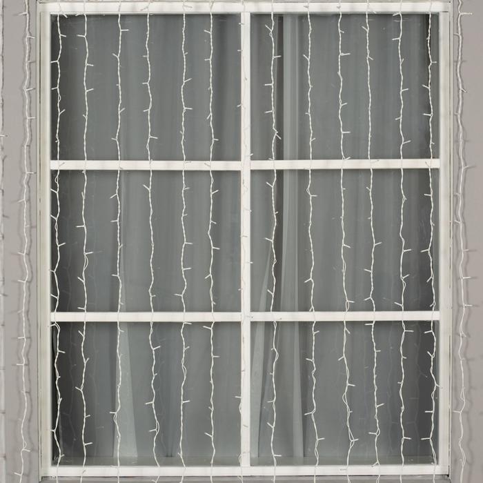 Гирлянда &laquo;Занавес&raquo; 2 &times; 3 м, IP44, УМС, белая нить, 760 LED, свечение синее, 220 В