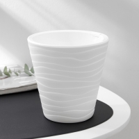 Кашпо для цветов со вставкой &laquo;Валенсия&raquo;, 2 л, цвет белый