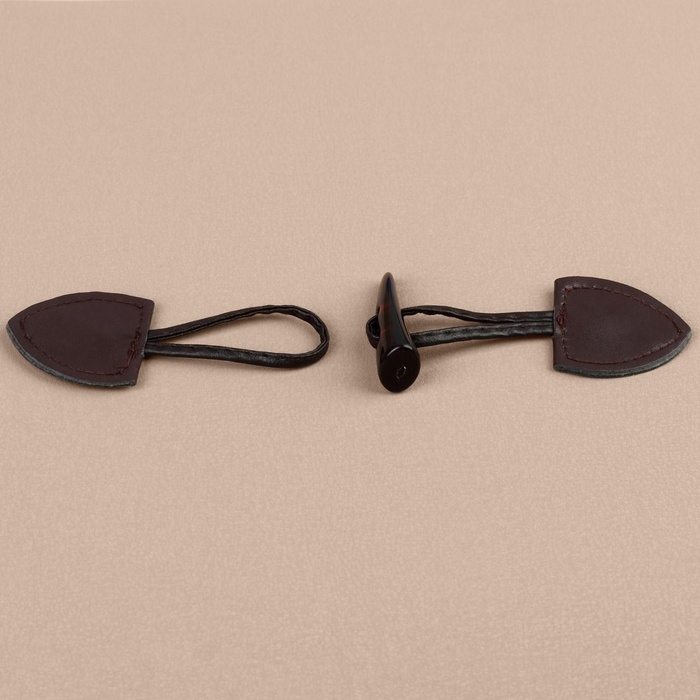 Застёжка-клевант 16 &times; 3,6 см, 3 шт, цвет коричневый