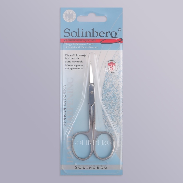 Ножницы маникюрные, для кутикулы, загнутые, узкие, 10,5 см, на блистере, цвет серебристый, 072 Ножницы маникюрные, для кутикулы, загнутые, узкие, 10,5 см, на блистере, цвет серебристый, 072
