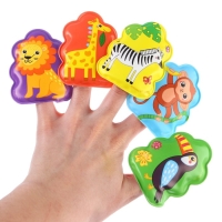 Игрушки для ванны &laquo;Путешествие в Африку&raquo; книжка и пальчиковый театр, Крошка Я