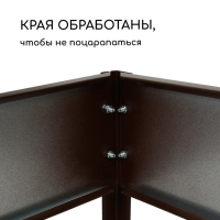 Грядка оцинкованная, 195 &times; 100 &times; 15 см, коричневая, Greengo