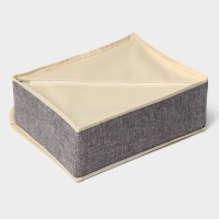 Органайзер для хранения белья с прозрачной крышкой Доляна &laquo;Тео&raquo;, 24 ячеек, 32&times;23&times;12 см, цвет серый