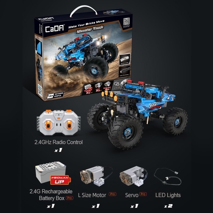 Конструктор радиоуправляемый &laquo;Монстртрак&raquo;, 699 деталей