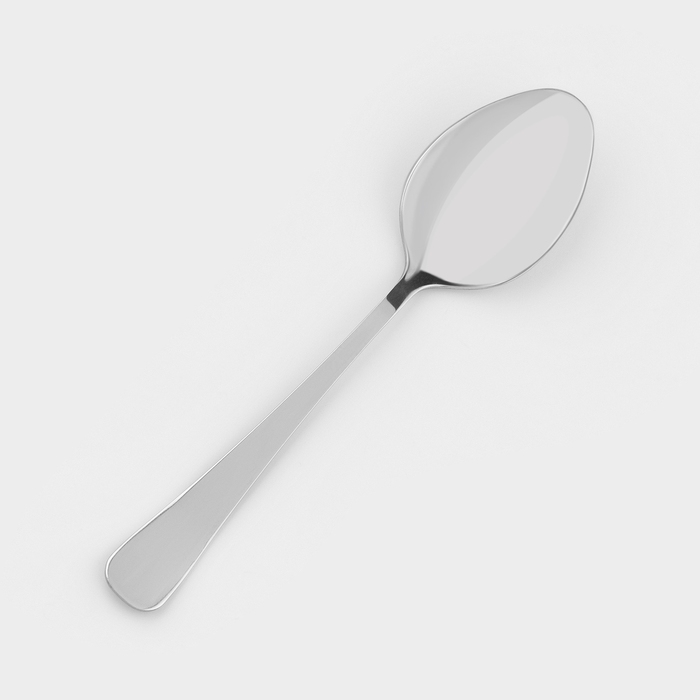 Ложка столовая &laquo;Росинка&raquo;, длина 19,5 см, толщина 1,8 мм, цвет серебряный