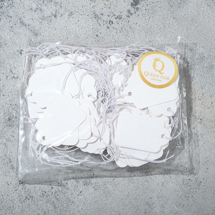 Ценник набор 100 шт., 2,5&times;4, цвет белый