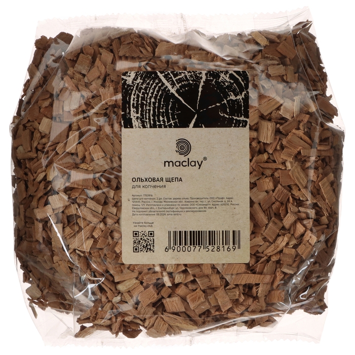 Щепа для копчения Maclay &laquo;Бук&raquo;, 210&plusmn;30 г