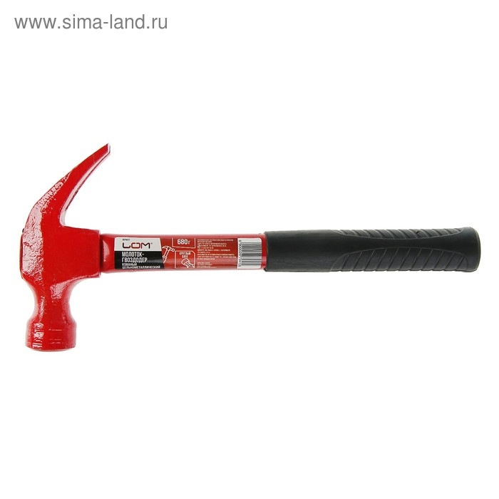 Молоток-гвоздодер ЛОМ, металлическая обрезиненная рукоятка, 680 г Молоток-гвоздодер ЛОМ, металлическая обрезиненная рукоятка, 680 г