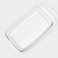 Кастрюля из жаропрочного стекла для запекания Доляна &laquo;Утятница&raquo;, 2,9 л, 24,5&times;20,5&times;13,5 см, с крышкой