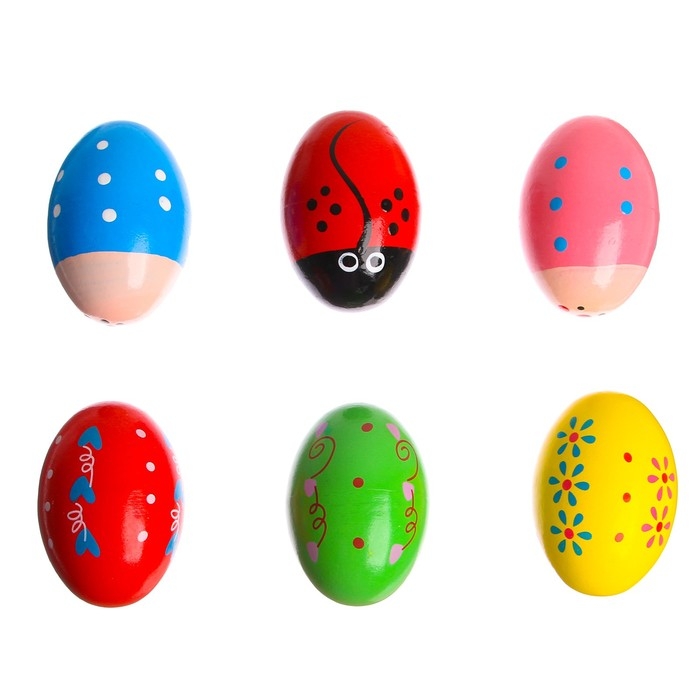 Маракас &laquo;Яйцо&raquo; 4,5&times;4,5&times;7 см МИКС