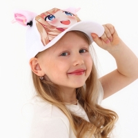 Кепка детская для девочки "Котик", аниме, с ушками, р-р 52-54, 5-7 лет Кепка детская для девочки "Котик", аниме, с ушками, р-р 52-54, 5-7 лет